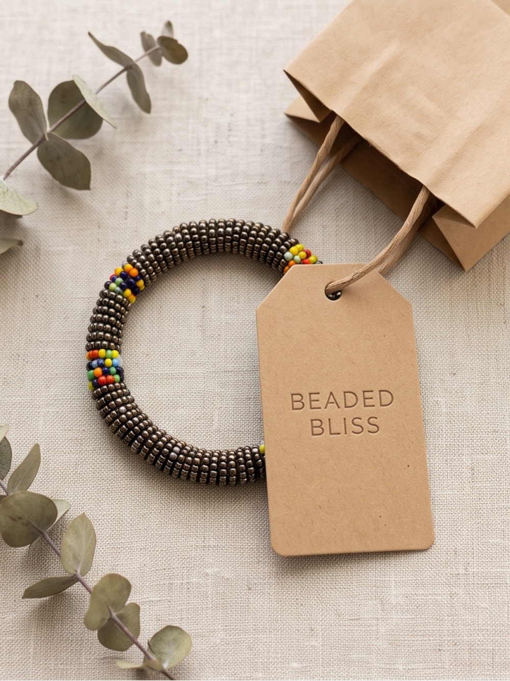 Maasai Bangle Bracelet Hand Crafted Unisex New!